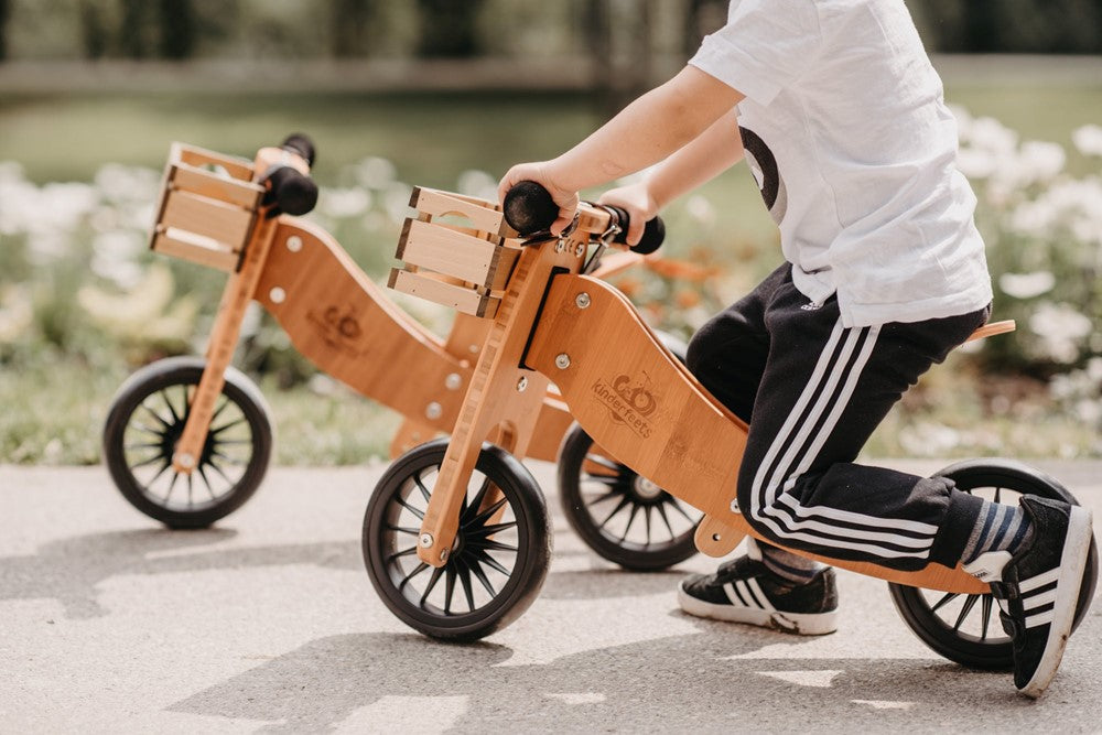 Kinderfeets 2-in-1 houten loopfiets & driewieler van 1,5 tot 4 jaar Tiny Tot Plus