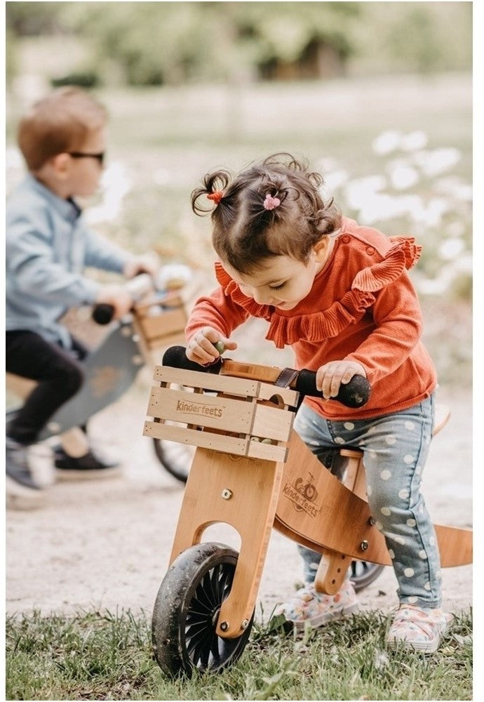 Kinderfeets 2-in-1 houten loopfiets & driewieler van 1,5 tot 4 jaar Tiny Tot Plus