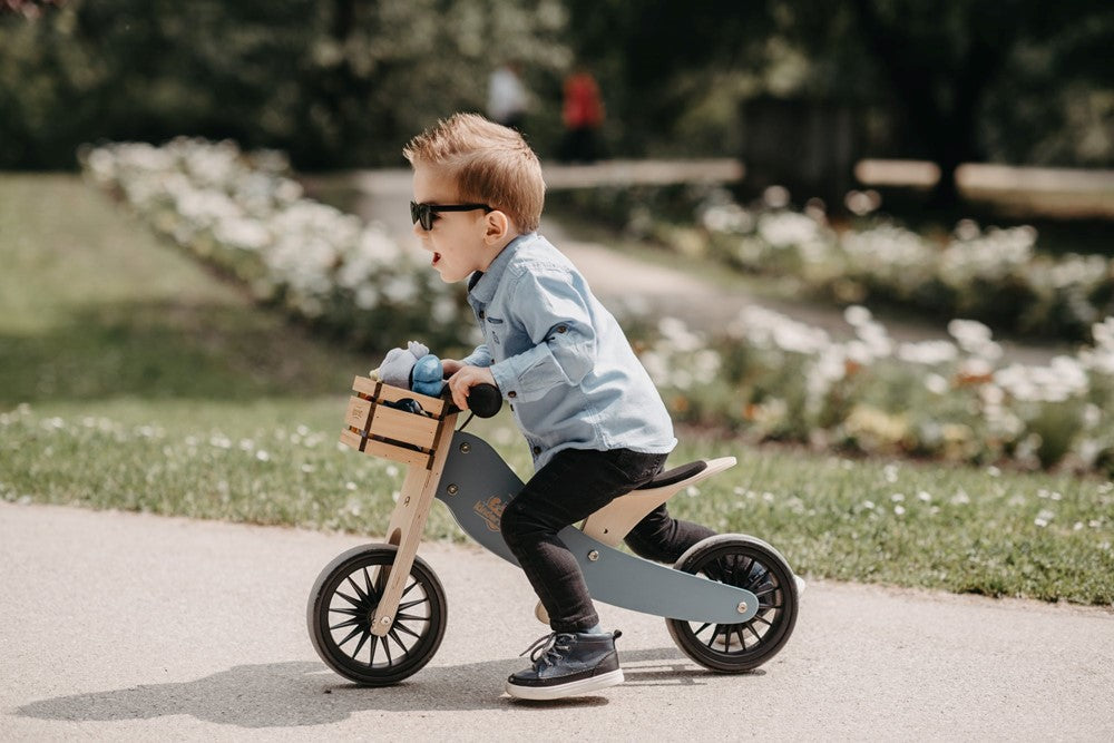 Kinderfeets 2-in-1 houten loopfiets & driewieler van 1,5 tot 4 jaar Tiny Tot Plus