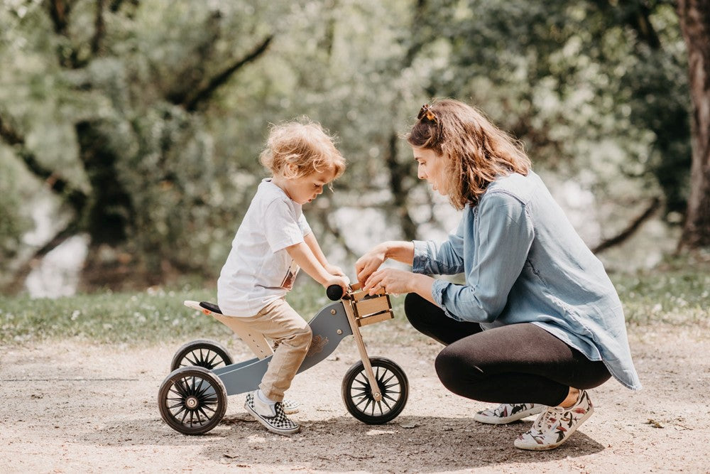 Kinderfeets 2-in-1 houten loopfiets & driewieler van 1,5 tot 4 jaar Tiny Tot Plus