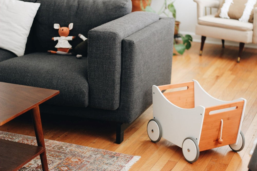 Kinderfeets Houten Toy Box 2-in-1 wit
