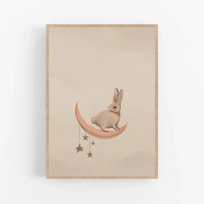 Set van 3 posters - Bosdieren vriendjes beige